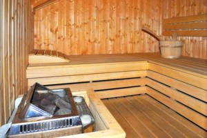 pomieszczenie z sauną w ośrodku Arkadia